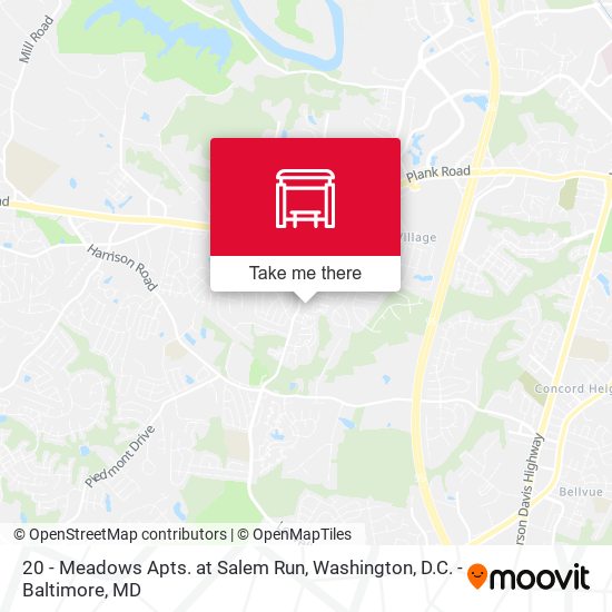 Mapa de 20 - Meadows Apts. at Salem Run