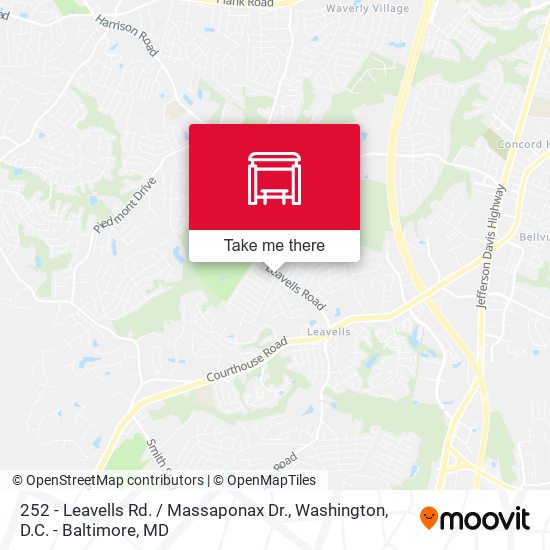 Mapa de 252 - Leavells Rd. / Massaponax Dr.