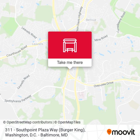 311 - Southpoint Plaza Way (Burger King) map
