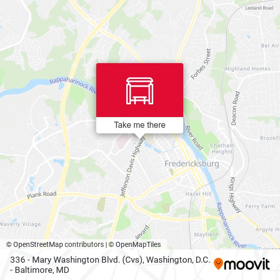 Mapa de 336 - Mary Washington Blvd. (Cvs)