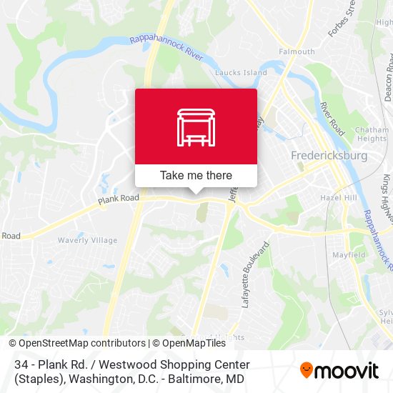 Mapa de 34 - Plank Rd. / Westwood Shopping Center (Staples)