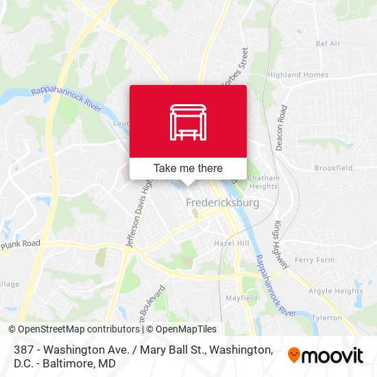 Mapa de 387 - Washington Ave. / Mary Ball St.
