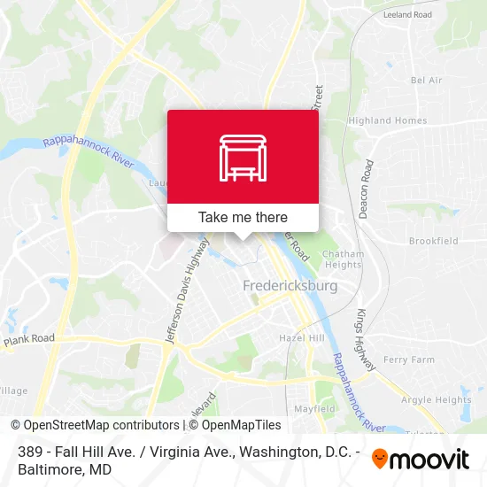 389 - Fall Hill Ave. / Virginia Ave. map