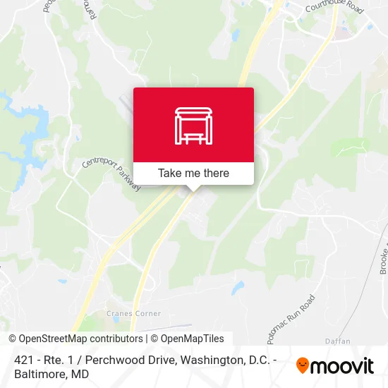 421 - Rte. 1 / Perchwood Drive map