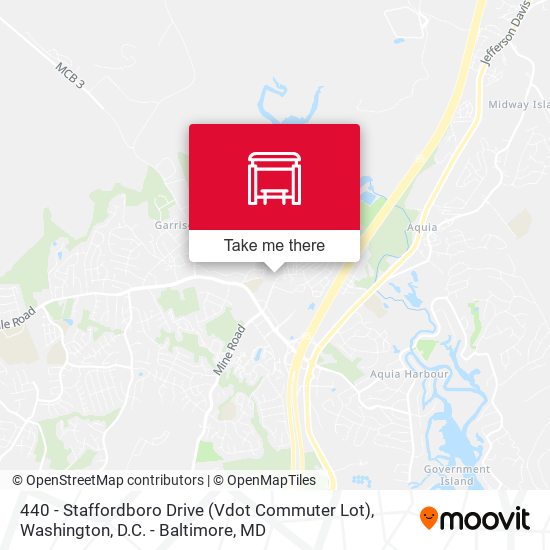 440 - Staffordboro Drive (Vdot Commuter Lot) map
