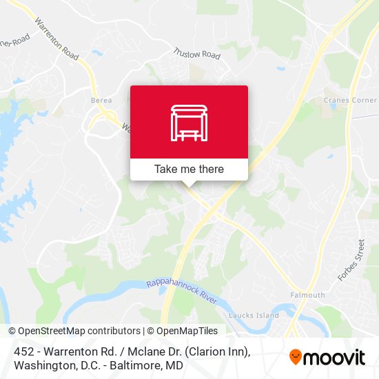 Mapa de 452 - Warrenton Rd. / Mclane Dr. (Clarion Inn)