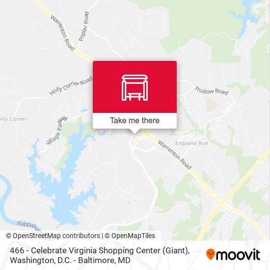 Mapa de 466 - Celebrate Virginia Shopping Center (Giant)