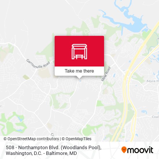Mapa de 508 - Northampton Blvd. (Woodlands Pool)