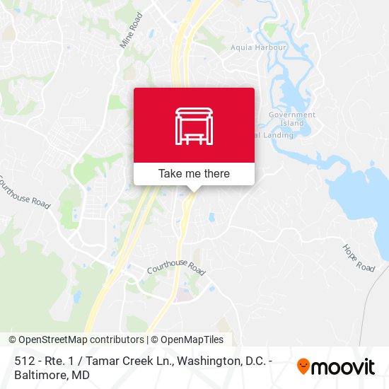 512 - Rte. 1 / Tamar Creek Ln. map