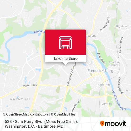 Mapa de 538 - Sam Perry Blvd. (Moss Free Clinic)