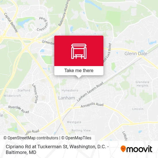 Cipriano Rd at Tuckerman St map
