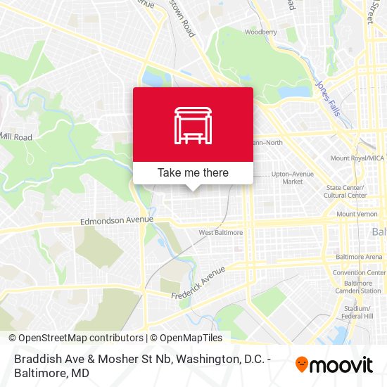 Braddish Ave & Mosher St Nb map
