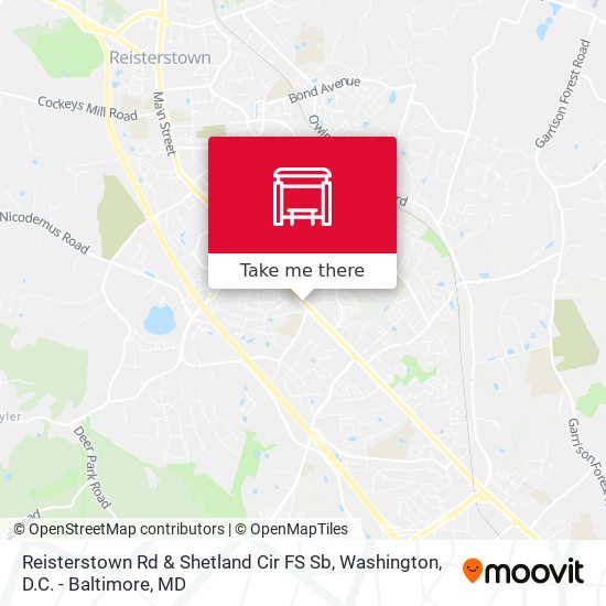 Reisterstown Rd & Shetland Cir FS Sb map