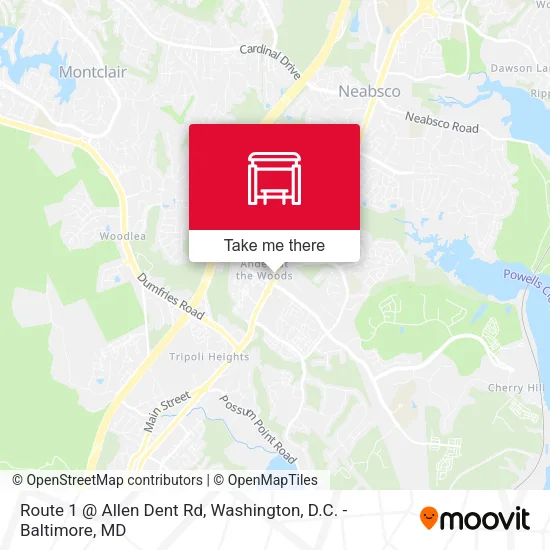 Route 1 @ Allen Dent Rd map