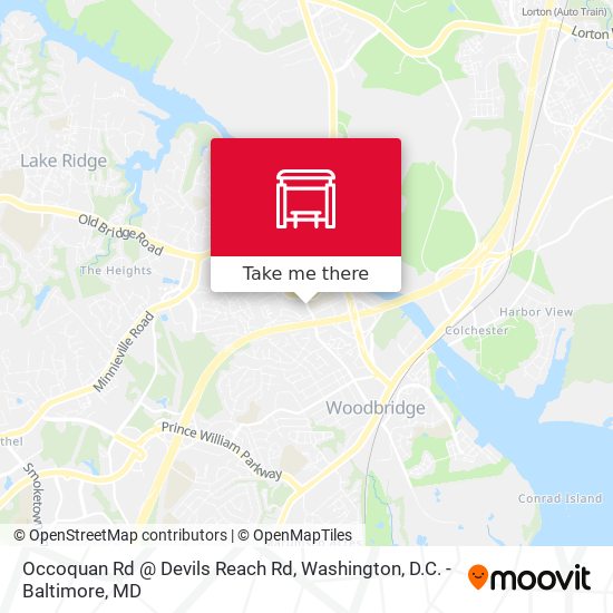 Occoquan Rd @ Devils Reach Rd map
