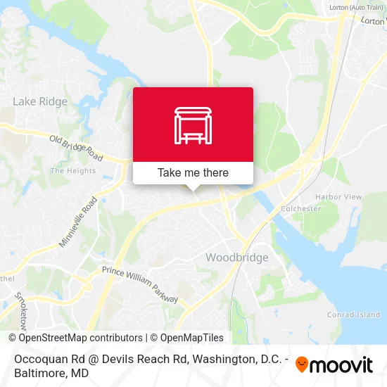 Mapa de Occoquan Rd @ Devils Reach Rd