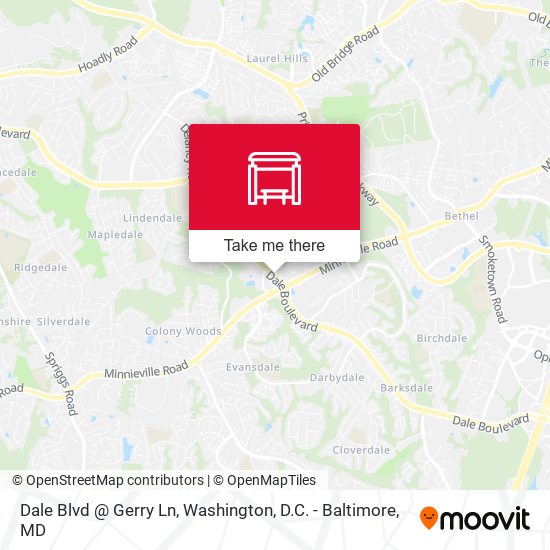 Dale Blvd @ Gerry Ln map