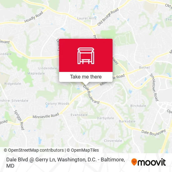 Dale Blvd @ Gerry Ln map