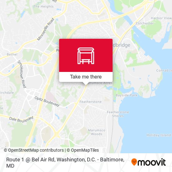 Mapa de Route 1 @ Bel Air Rd