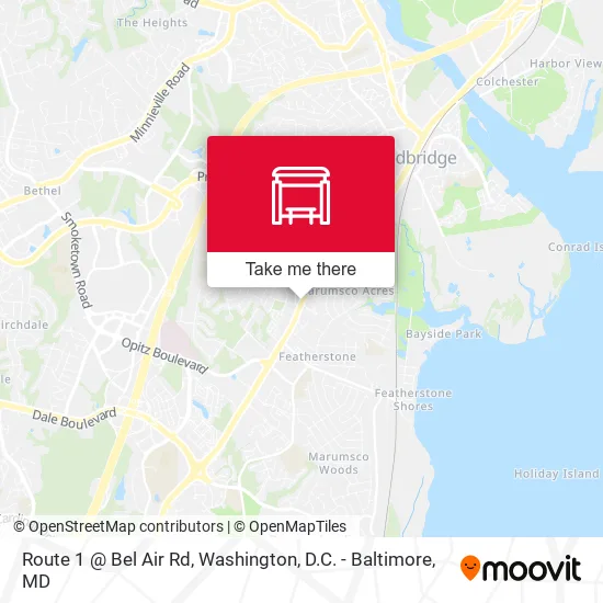 Route 1 @ Bel Air Rd map