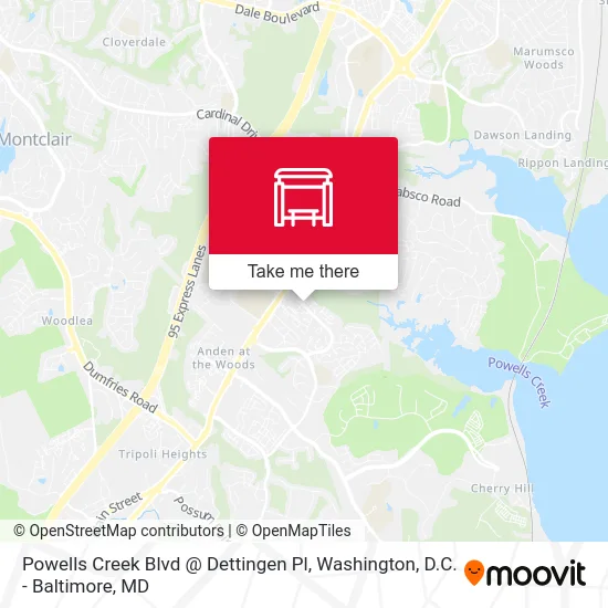 Powells Creek Blvd @ Dettingen Pl map