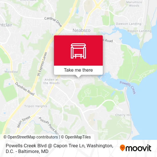 Powells Creek Blvd @ Capon Tree Ln map