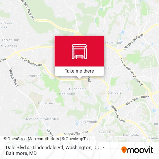 Dale Blvd @ Lindendale Rd map