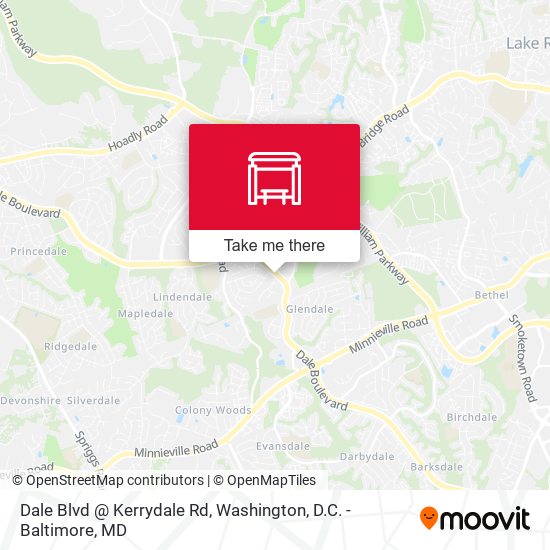 Mapa de Dale Blvd @ Kerrydale Rd