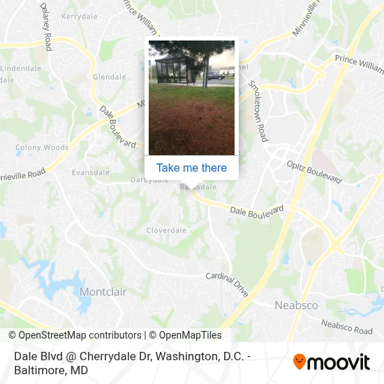 Dale Blvd @ Cherrydale Dr map