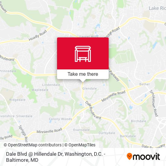 Dale Blvd @ Hillendale Dr map