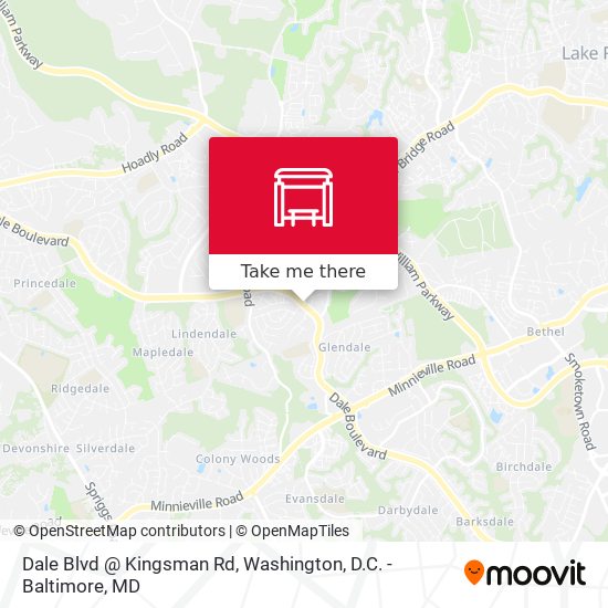 Dale Blvd @ Kingsman Rd map