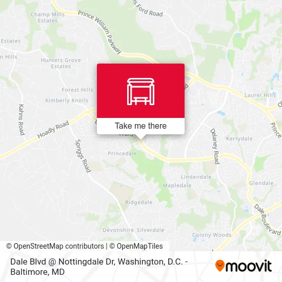Dale Blvd @ Nottingdale Dr map
