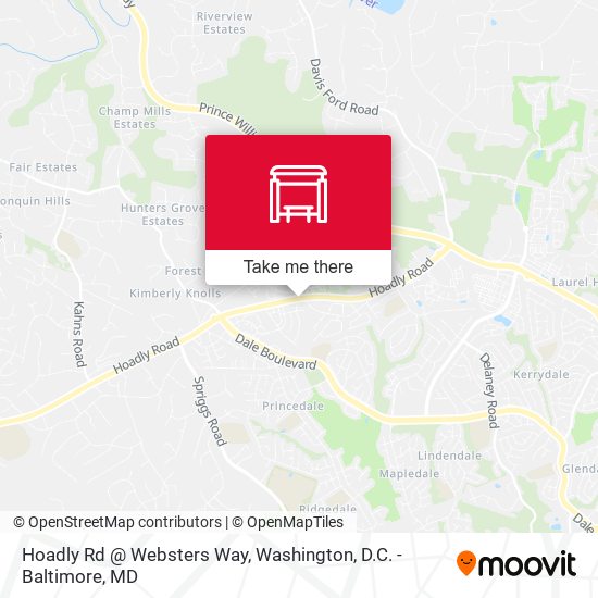 Hoadly Rd @ Websters Way map