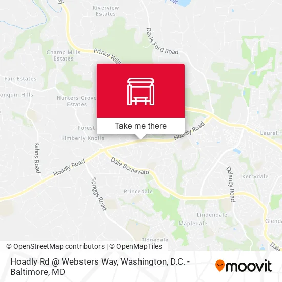 Mapa de Hoadly Rd @ Websters Way