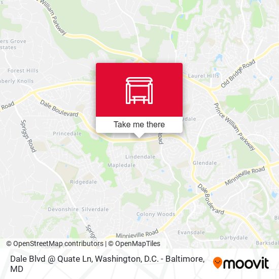 Dale Blvd @ Quate Ln map