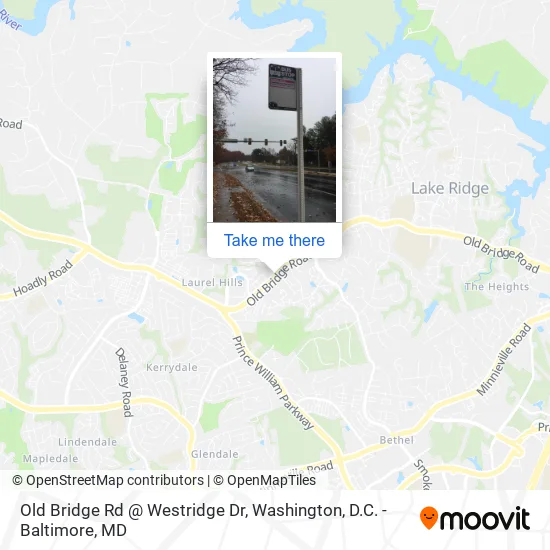 Mapa de Old Bridge Rd @ Westridge Dr