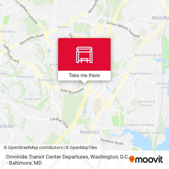 Mapa de Omniride Transit Center Departures