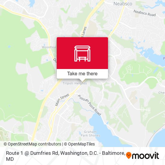 Route 1 @ Dumfries Rd map