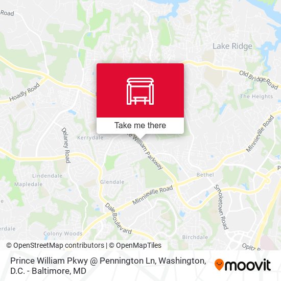 Prince William Pkwy @ Pennington Ln map