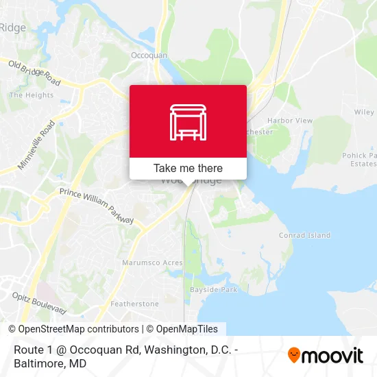 Route 1 @ Occoquan Rd map