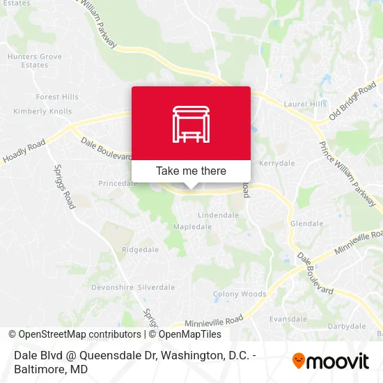 Dale Blvd @ Queensdale Dr map
