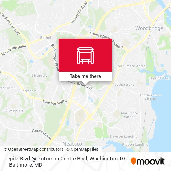 Mapa de Opitz Blvd @ Potomac Centre Blvd