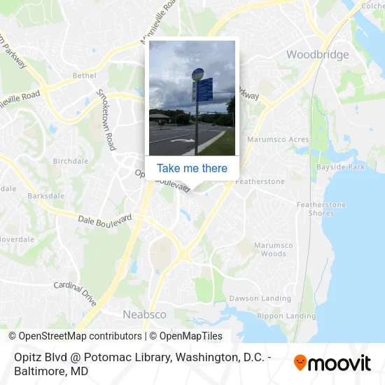 Mapa de Opitz Blvd @ Potomac Library