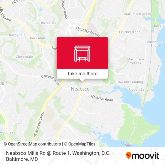 Neabsco Mills Rd @ Route 1 map