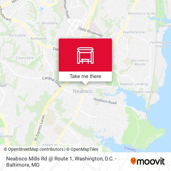 Neabsco Mills Rd @ Route 1 map