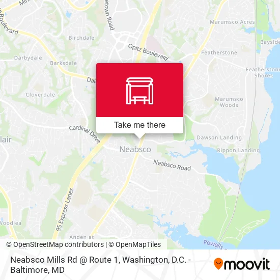 Neabsco Mills Rd @ Route 1 map