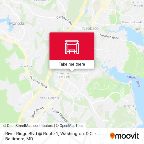 River Ridge Blvd @ Route 1 map