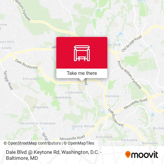 Dale Blvd @ Keytone Rd map