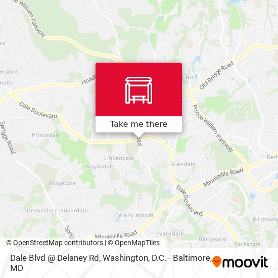 Dale Blvd @ Delaney Rd map