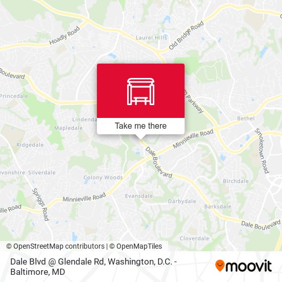 Dale Blvd @ Glendale Rd map